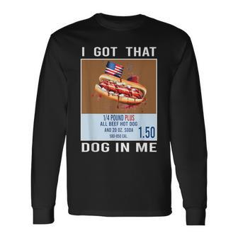 I Got That Dog In Me My Favorite Veteran Is My Dad Usa Flag Long Sleeve T-Shirt - Monsterry UK