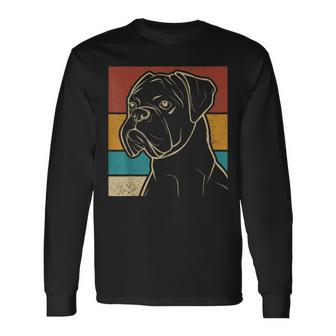 Dog Lover Dog Owner Retro Pet Animal Outfit Vintage Boxer Long Sleeve T-Shirt - Thegiftio UK