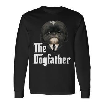 The Dogfather Shih Tzu Dad Shih Tzu Papa Lustiger Hundebesitzer Langarmshirts - Geschenkecke