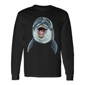 Dolphin Sea Animal Whale Marine Biology Dolphin Lover Long Sleeve T-Shirt - Monsterry
