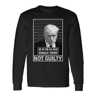 Donald Trump Police Hot Not Guilty President Legend Long Sleeve T-Shirt - Seseable
