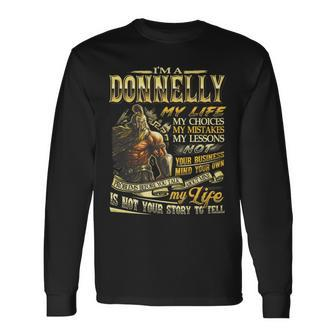 Donnelly Family Name Donnelly Last Name Team Long Sleeve T-Shirt - Seseable