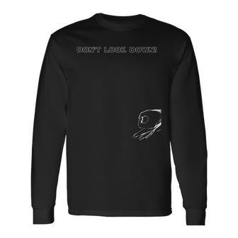 Don't Look Down Okay Hand Circle Game Long Sleeve T-Shirt - Monsterry DE