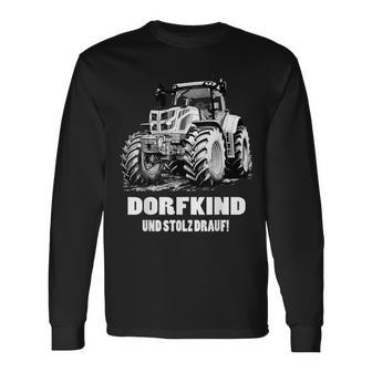 Dorfkind Traktor Landwirt & Bauern Trecker Geschenk Langarmshirts - Seseable