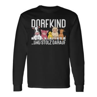 Dorfkind Und Stolz Darauf  Farmers Children's Langarmshirts - Seseable