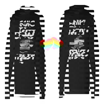 Dos Madres Lgbt-Q Orgullo Gay Mamá Aliada Corazón Arco Iris Camiseta de manga larga - Regaloses