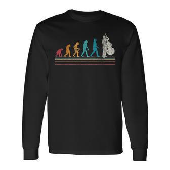 Double Bass Evolution I Double Bass I Retro Vintage Long Sleeve T-Shirt - Monsterry UK