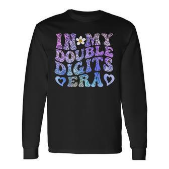 In My Double Digits Era Retro 10 Year Old 10Th Birthday Long Sleeve T-Shirt - Monsterry CA