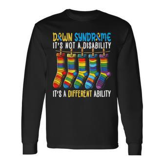 Down Syndrome It Is A Different Ability Down Syndrome Long Sleeve T-Shirt - Seseable