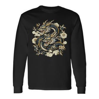 Dragon Aesthetic Japanese Culture Tokyo Inspired Asian Long Sleeve T-Shirt | Mazezy