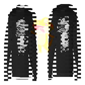 Dragón Barbudo Pogona Reptil Lagarto Camiseta de manga larga - Regaloses
