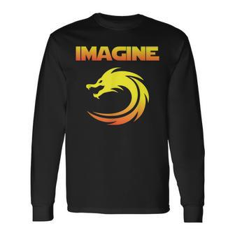Dragon Imagine Music Band Name Ragged Long Sleeve T-Shirt | Mazezy