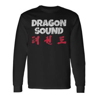 Dragon Sound Chinese Japanese Distressed Long Sleeve T-Shirt - Monsterry