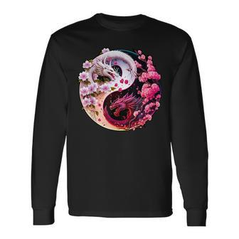 Dragon Yin Yang Chinese New Year 2024 Year Of The Dragon Long Sleeve T-Shirt | Mazezy