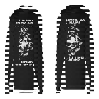 Drôle Pour Les Amoureux Des Chiens Je Peux Pas J'ai Husky T-shirt à manches longues - Cadeauxyz