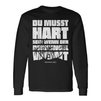 Du Muss Hard If Der Jungle Wein Black Langarmshirts - Seseable