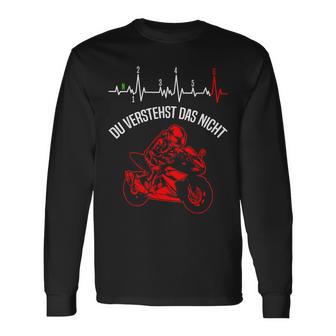 Du Verstehst Das Nicht Motorrad Herzschlag Schwarzes Langarmshirts für Biker - Seseable