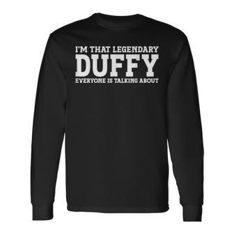 Duffy Surname Team Family Last Name Duffy Long Sleeve T-Shirt - Seseable