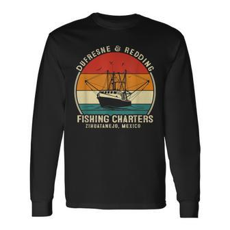 Dufresne And Redding Fishing Charters Vintage Boating Long Sleeve T-Shirt - Monsterry CA