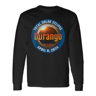 Durango Mexico Total Solar Eclipse 2024 3 Long Sleeve T-Shirt - Monsterry