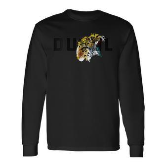 Duval Teal Tongue Jaguar Long Sleeve T-Shirt - Monsterry UK