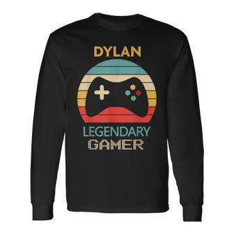 Dylan Name Personalised Legendary Gamer Long Sleeve T-Shirt - Seseable