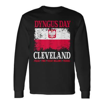 Dyngus Day Cleveland Apparel Polish Pride Polska Flag Long Sleeve T-Shirt - Monsterry AU