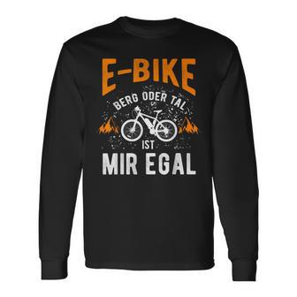 E-Bike Bicycle E Bike Electric Bicycle Man Slogan Langarmshirts - Seseable