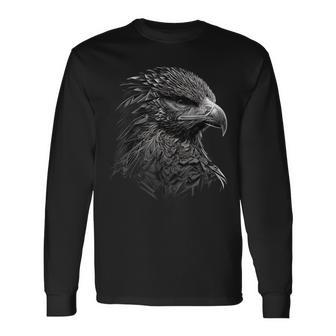 Eagle Bird Falcon Bird Motif Animal Long Sleeve T-Shirt - Seseable