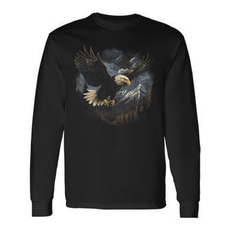 Eagle Bird Mountains Long Sleeve T-Shirt - Seseable
