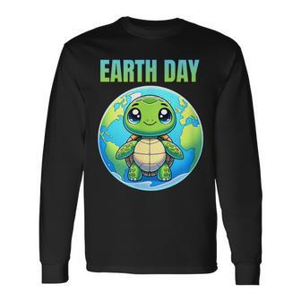 Earth Day Restore Earth Turtle 2024 Long Sleeve T-Shirt - Seseable
