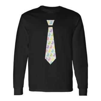 Easter Bunny Tie Happy Easter Boys Langarmshirts - Seseable