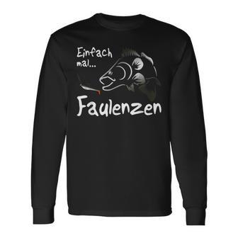 Easy Lazing Fishing Rubber Fish Zander Fishing Angler Langarmshirts - Geschenkecke