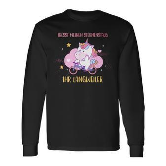 Eats Meinen Sternenstaub Ihr Langweiler Unicorn Bicycle Langarmshirts - Geschenkecke