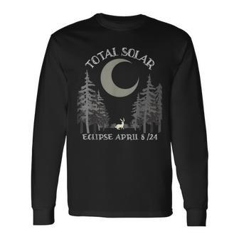 Eclipse 2024 Totality Path Us Total Solar Eclipse 2024 Long Sleeve T-Shirt - Monsterry