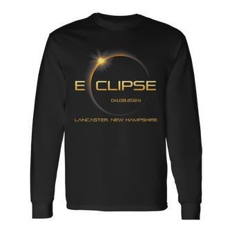 Eclipse 2024 Totality Eclipse Solar Lancaster New Hampshire Long Sleeve T-Shirt - Monsterry