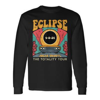 Eclipse Solar Groove Totality Tour Retro 4824 Women Long Sleeve T-Shirt | Mazezy