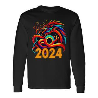 Eclipsing Expectations In The Dragon's Year Long Sleeve T-Shirt - Seseable