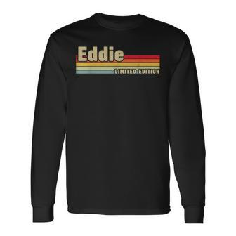 Eddie Name Personalized Birthday Christmas Long Sleeve T-Shirt - Monsterry UK