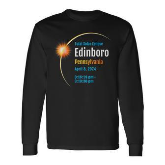 Edinboro Pennsylvania Pa Total Solar Eclipse 2024 1 Long Sleeve T-Shirt - Monsterry AU