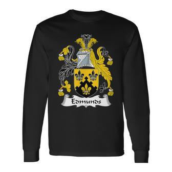 Edmunds Coat Of Arms Family Crest Long Sleeve T-Shirt - Monsterry DE