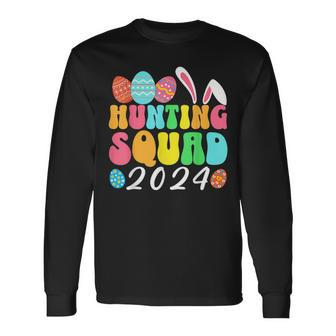 Egg Hunting Squad 2024 Easter Egg Hunt Family Matching Group Long Sleeve T-Shirt - Seseable
