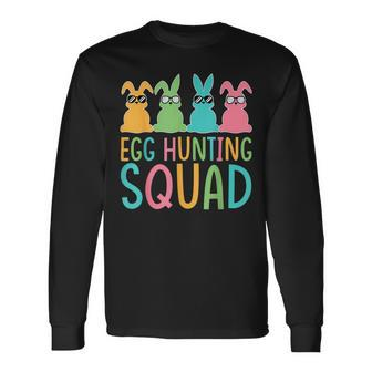 Egg Hunting Squad Crew Family Happy Easter Bunny Long Sleeve T-Shirt | Mazezy