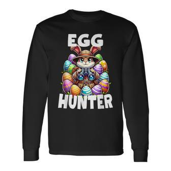 Egg Hunting Squad Graphic Easter Egg Hunt Easter Day 2024 Long Sleeve T-Shirt - Monsterry AU