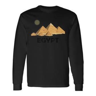 Egyptian Pyramids Ancient Egypt Cool Long Sleeve T-Shirt - Monsterry CA