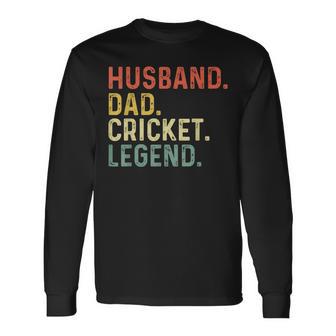 Ehemann Papa Cricket Legend Lustiges Retro Geschenk Für Papa Langarmshirts - Geschenkecke