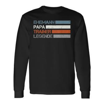 Ehemann Papa Witze Bester Trainer Breitensport Sporttrainer Langarmshirts - Geschenkecke