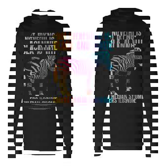 Ehlers Danlos Syndrome Black And White Eds Zebra Long Sleeve T-Shirt - Thegiftio