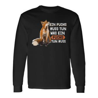 Ein Fuchs Muss Tun Was Ein Fuchs Tun Muss Painted Fox Langarmshirts - Seseable