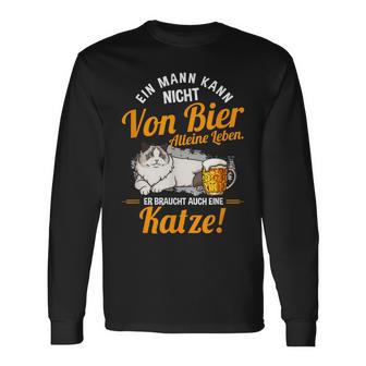 Ein Mann Kann Nichton Bier Alleine Leben Ein Mann Kann Nichton Bier Langarmshirts - Geschenkecke